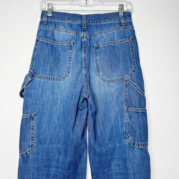 ME+EM Authentic Relaxed Carpenter Jeans Utility Straight Medium Wash Size 25 - Picture 7 of 9